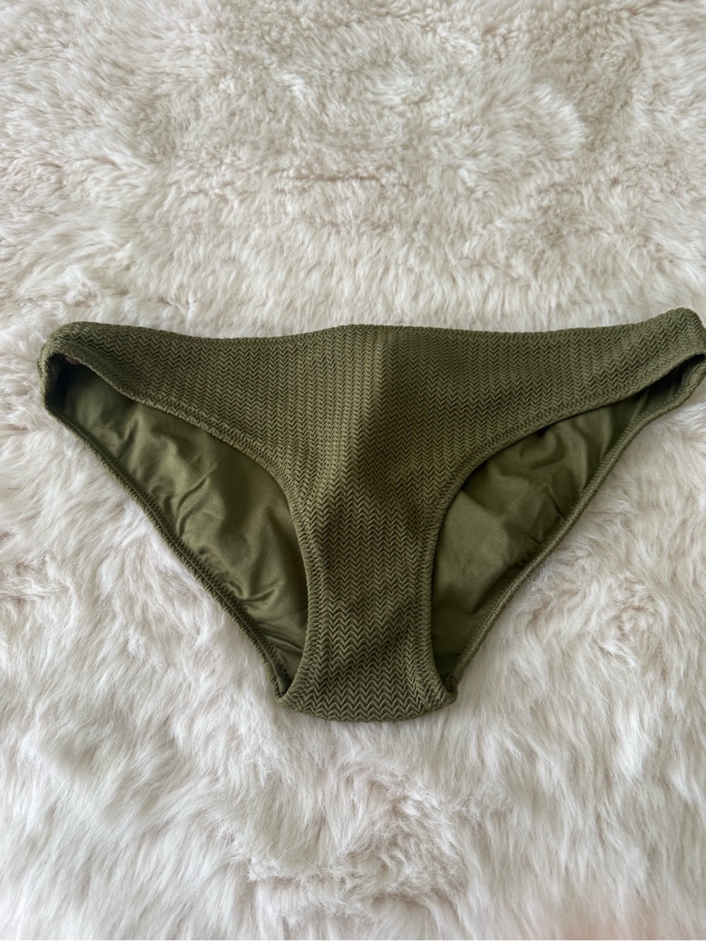 Seafolly Olive Green Textured Bikini Bottom